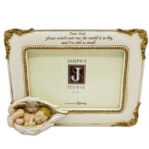 Roman Inc Joseph Studio Baby In Wings Holds Photo Frame Size 4" x 6"